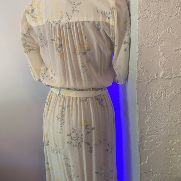 Lucky Sophie Maxi Pale Yellow Wrap Dress - Picture 3 of 6